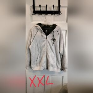 NFL White Hooded Bomber Jacket